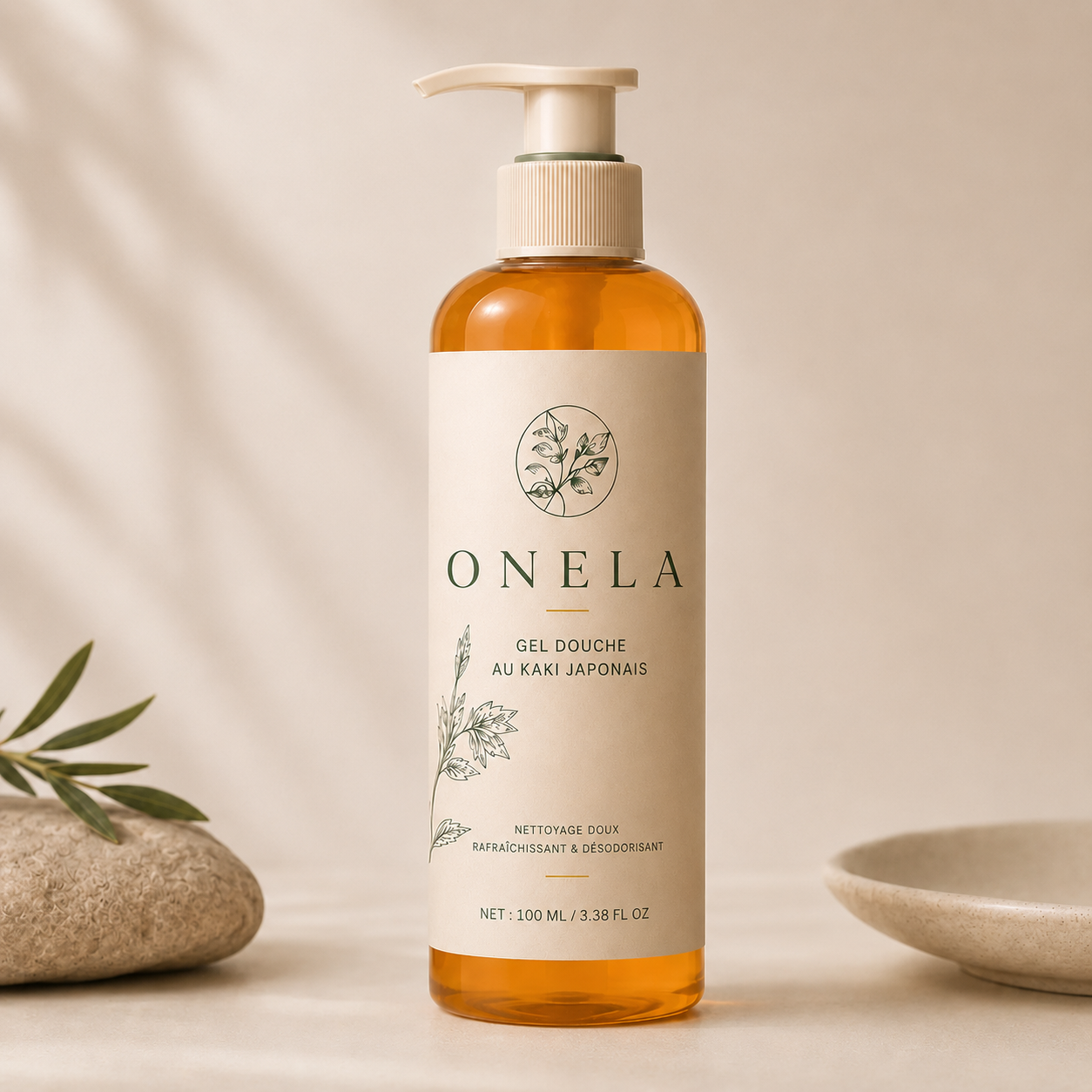 Gel douche au kaki