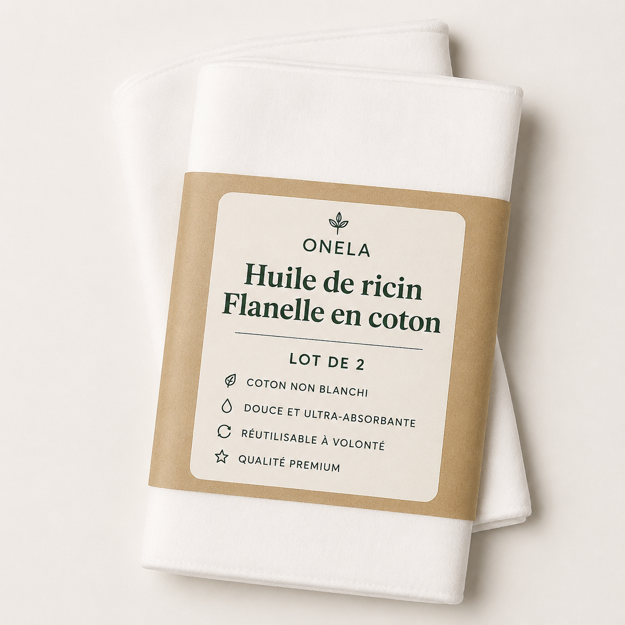 Compresse coton bio Onela (x2) – Gardez toujours une ceinture propre