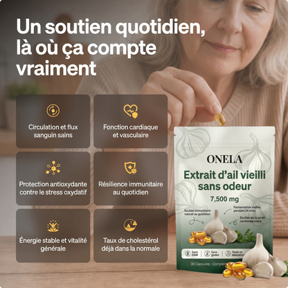 Extrait d'ail vieilli – Capsules sans odeur 7500 mg