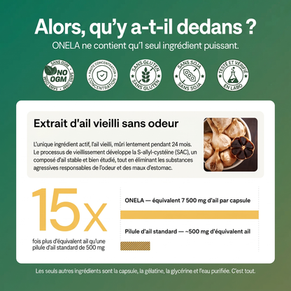 Extrait d'ail vieilli – Capsules sans odeur 7500 mg
