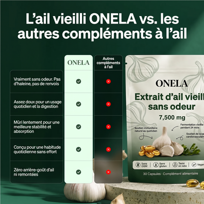 Extrait d'ail vieilli – Capsules sans odeur 7500 mg